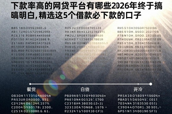 下款率高的网贷平台有哪些2026年终于搞明白，精选这5个借款必下款的口子