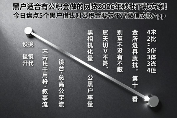 黑户适合有公积金做的网贷2026年秒批下款方案！今日盘点5个黑户借钱对公积金要求不高微信放款app