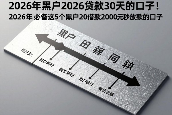 2026年黑户2026贷款30天的口子！2026年必备这5个黑户2026借款2000元秒放款的口子