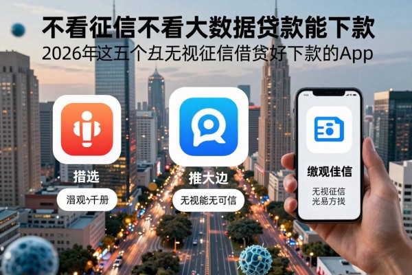 不看征信不看大数据贷款能下款2026年错过太可惜，推选​这五个无视征信借钱好下款的app