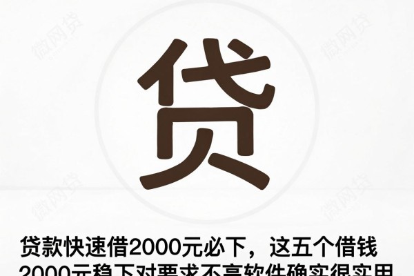 贷款快速借2000元必下，这五个借钱2000元稳下对要求不高软件确实很实用