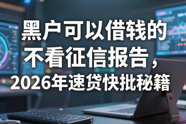 黑户可以借钱的软件不看征信报告2026年速贷快批秘籍，这5个黑户借款对征信要求不高口子使用者都认可