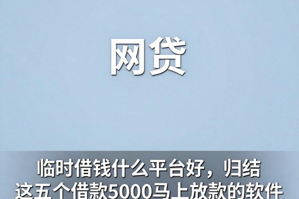 临时借钱什么平台好，归结​这五个借款5000马上放款的软件