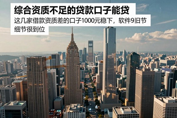综合资质不足的贷款口子能贷，这几家借款资质差的口子1000元稳下软件细节很到位