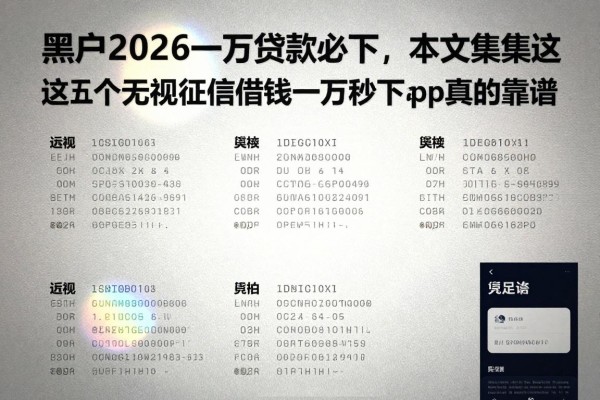 黑户2026一万贷款必下，本文汇集这五个无视征信借钱一万秒下app真的靠谱