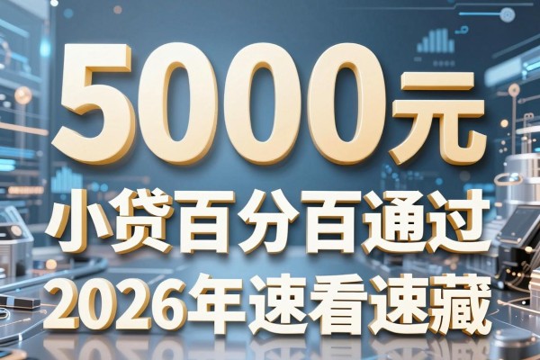 5000元小贷百分百通过，2026年速看速藏这5个借款1000元对资质要求不高口子
