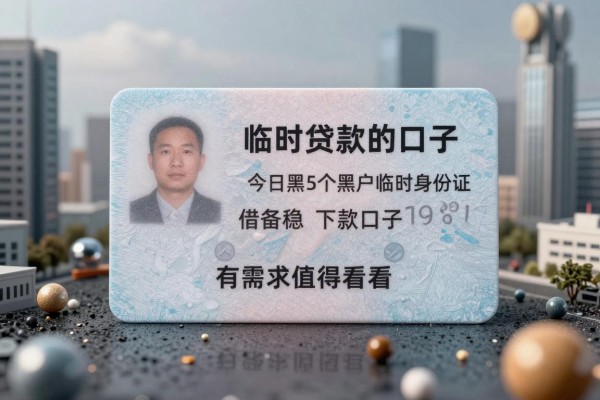 黑户临时身份证贷款的口子，今日整理这5个黑户临时身份证借钱稳下款口子有需求值得看看
