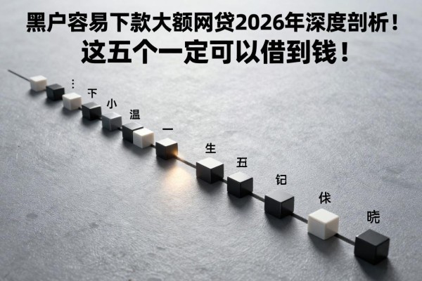 黑户容易下款大额网贷2026年深度剖析！这五个一定可以借到钱！