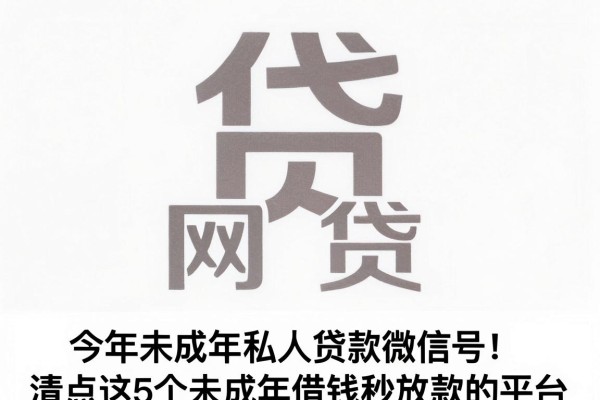 今年未成年私人贷款微信号！清点这5个未成年借钱秒放款的平台