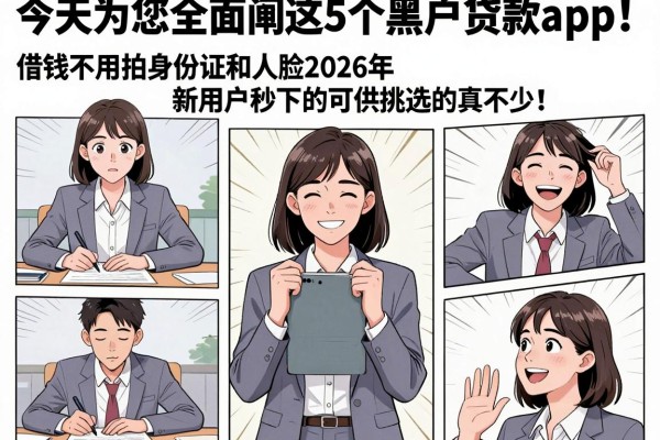 借钱不用拍身份证和人脸2026年新用户秒下的可供挑选的真不少！，今天为您全面阐释这5个黑户贷款app！