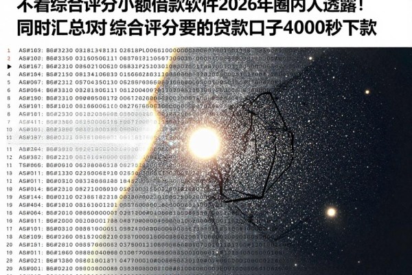 不看综合评分的小额借款软件2026年圈内人透露！同时汇总这五个对综合评分要求不高的贷款口子4000秒下款