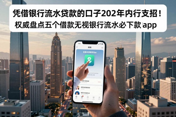 凭借银行流水贷款的口子2026年内行支招！权威盘点五个借款无视银行流水必下款的app