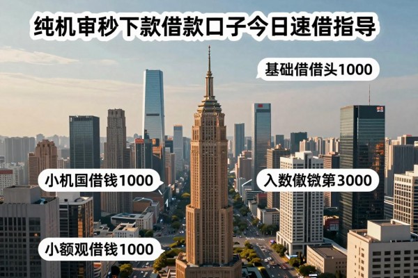 纯机审秒下款借款口子今日速借指导！陈列5个小额借钱1000到3000