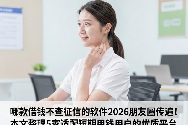 哪款借钱不查征信的软件2026朋友圈传遍！本文整理5家适配短期用钱用户的优质平台