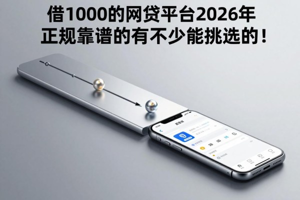 借1000的网贷平台2026年正规靠谱的有不少能挑选的！，本篇隆重解说​这五个借款app！