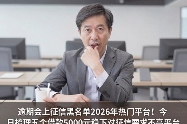 逾期会上征信黑名单2026年热门平台！今日梳理五个借款5000元稳下对征信要求不高平台