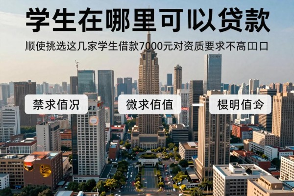 学生在哪里可以贷款，顺便挑选这几家学生借款7000元对资质要求不高口子