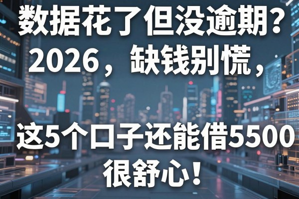 数据花了但没逾期？2026缺钱别慌，这5个口子还能借5500，很舒心！