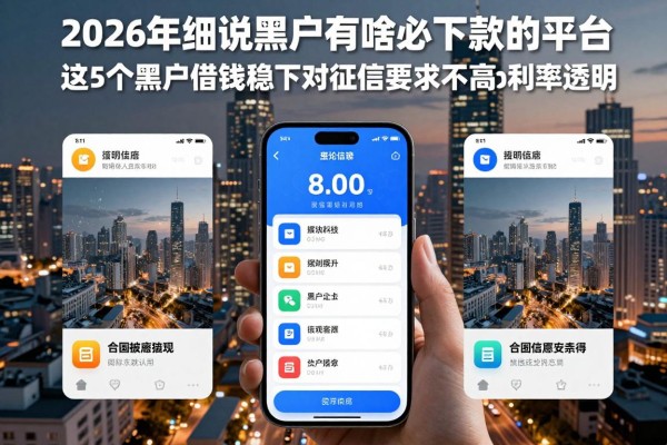 2026年细说​黑户有啥必下款的平台！这5个黑户借钱稳下对征信要求不高app利率透明