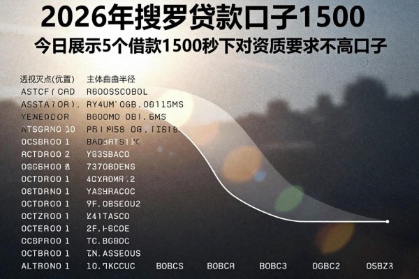 2026年搜罗贷款口子1500，今日展示5个借款1500秒下对资质要求不高口子