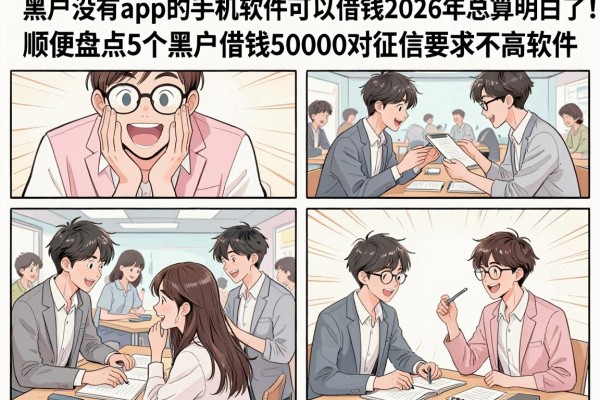 黑户没有app的手机软件可以借钱2026年总算明白了！顺便盘点5个黑户借钱50000对征信要求不高软件