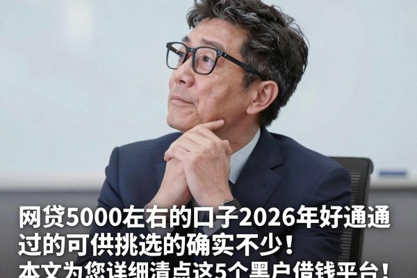 网贷5000左右的口子2026年好通过的可供挑选的确实不少！，本文为您详细清点这5个黑户借钱平台！