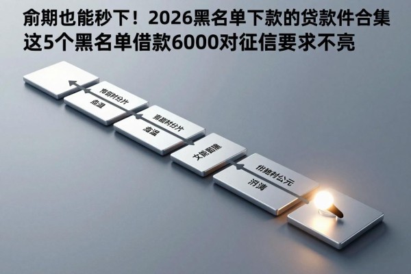 逾期也能秒下！2026黑名单容易下款的贷款软件合集，这5个黑名单借款6000对征信要求不高