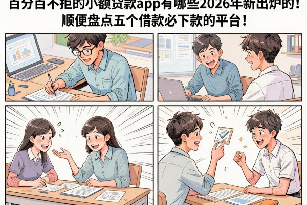 百分百不拒的小额贷款app有哪些2026年新出炉的！顺便盘点五个借款必下款的平台