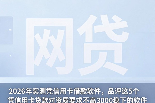 2026年实测凭信用卡借款软件，品评这5个凭信用卡贷款对资质要求不高3000稳下的软件