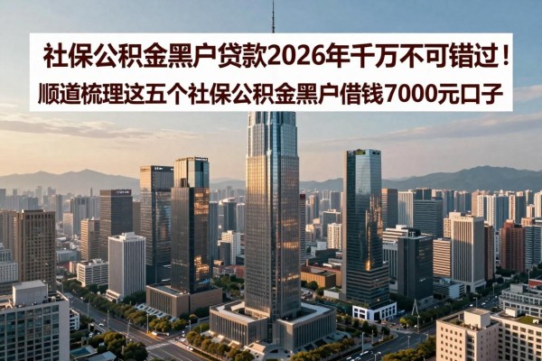 社保公积金黑户贷款2026年千万不可错过！顺道梳理这五个社保公积金黑户借钱7000元口子