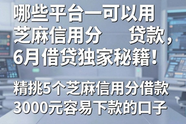 哪些平台可以用芝麻信用分贷款6月借贷独家秘籍！精挑5个芝麻信用分借款3000元容易下款的口子