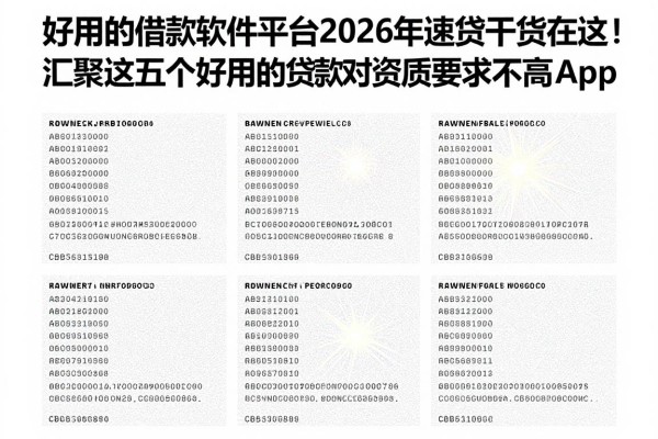 好用的借款软件平台2026年速贷干货在这！汇聚这五个好用的贷款对资质要求不高app