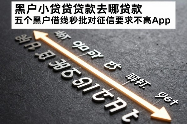 黑户小额贷款去哪贷款，权威筛选五个黑户借钱秒批对征信要求不高app