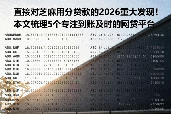 直接用芝麻信用分贷款的2026重大发现！本文梳理5个专注到账及时的网贷平台