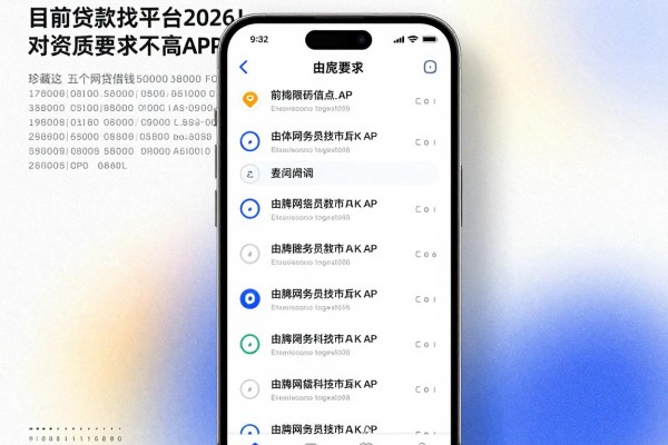 目前贷款借钱平台2026！珍藏这五个网贷借钱50000对资质要求不高app