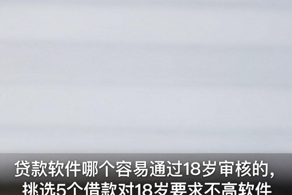 贷款软件哪个容易通过18岁审核的，挑选5个借款对18岁要求不高软件