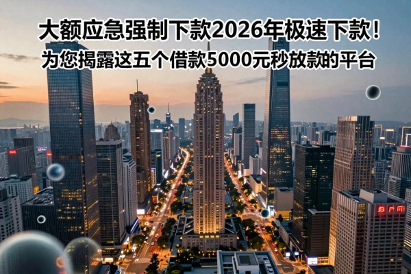 大额应急强制下款2026年极速下款！为您揭露这五个借款5000元秒放款的平台