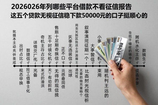 2026年列举哪些平台借款不看征信报告，这五个贷款无视征信稳下款50000元的口子挺顺心的
