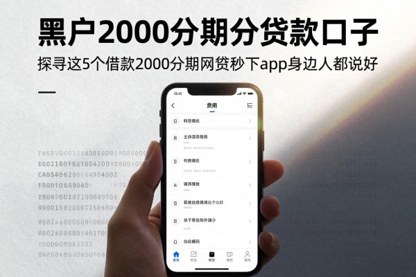 黑户2000分期小额贷款口子，探寻​这5个借款2000分期网贷秒下app身边人都说好