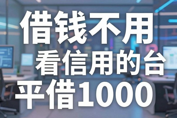 借钱不用看信用的平台借1000，本篇深度探寻这五个黑户贷款软件！