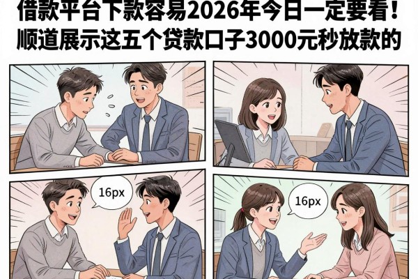借款平台下款容易2026年今日一定要看！顺道展示这五个贷款口子3000元秒放款的