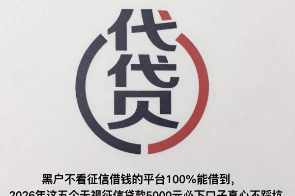 黑户不看征信借钱的平台100%能借到，2026年这五个无视征信贷款5000元必下口子真心不踩坑