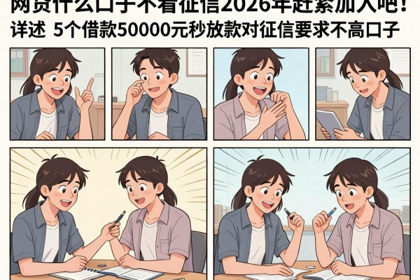 网贷什么口子不看征信2026年赶紧加入吧！详述​5个借款50000元秒放款对征信要求不高口子