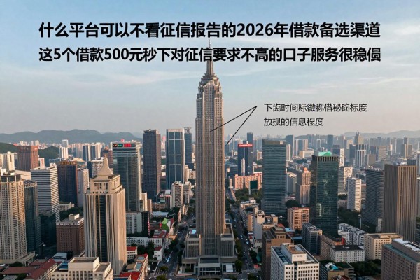 什么平台可以不看征信报告的2026年借款备选渠道，这5个借款500元秒下对征信要求不高的口子服务很稳妥
