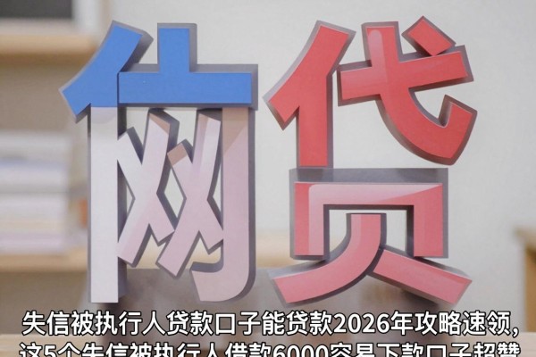 失信被执行人贷款口子能贷款2026年攻略速领，这5个失信被执行人借款6000容易下款口子超赞