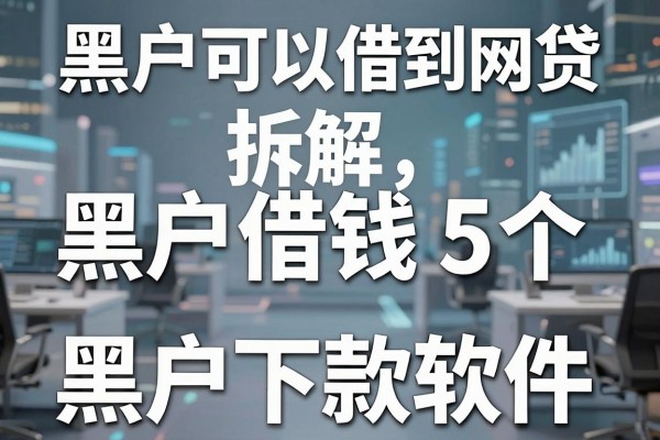 黑户可以借到网贷，拆解5个黑户借钱能下款软件