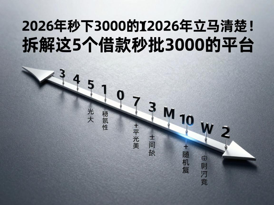 2026年秒下3000的网贷2026年立马清楚！拆解这5个借款秒批3000的平台