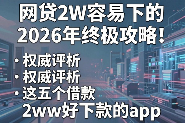 网贷2w容易下的2026年终极攻略！权威评析这五个借款2w好下款的app
