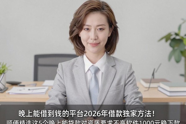 晚上能借到钱的平台2026年借款独家方法！顺便精选这5个晚上能贷款对资质要求不高软件1000元稳下款