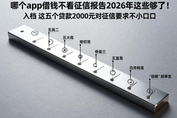 哪个app借钱不看征信报告2026年这些够了！入档​这五个贷款2000元对征信要求不高口子